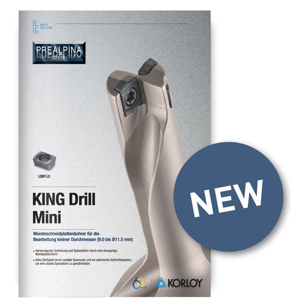 Korloy King Drill Mini Wendeschneidplattenbohrer für kleine Durchmesser