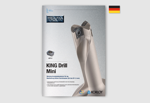 Korloy King Drill Mini Wendeschneidplattenbohrer für kleine Durchmesser
