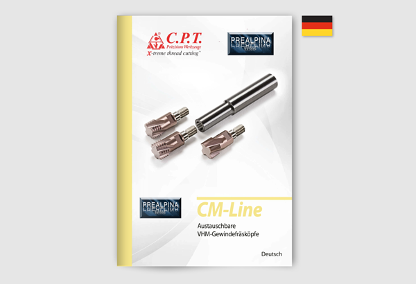 C.P.T. - CM-Line: Austauschbare VHM-Gewindefräsköpfe (DE)